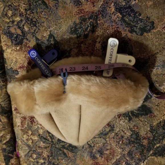 NWOT, new, soft, sheepskin shearling/suede hat, vintage 70s, S, XS, handmade - Picture 6 of 7